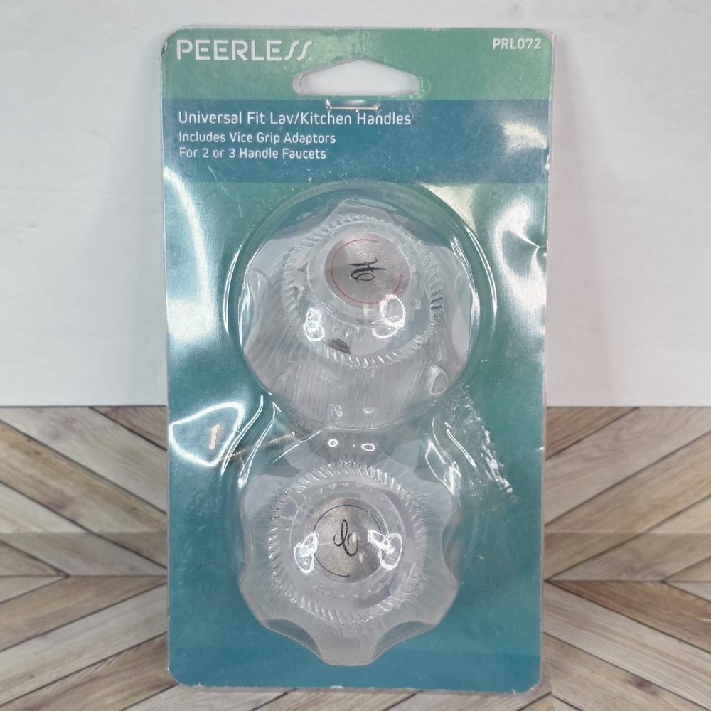 Peerless universal kitchen & lavatory faucet Knob handles clear acrylic finish